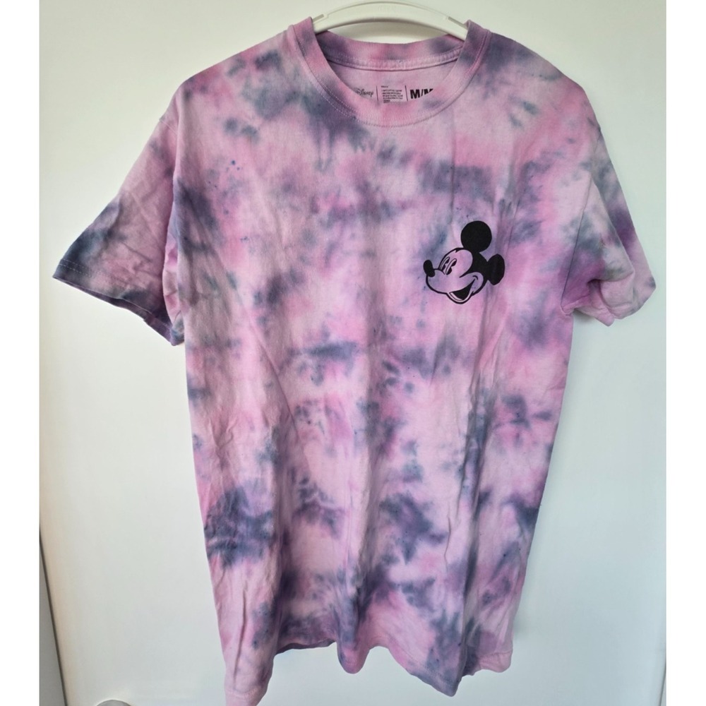 Disney T Shirt Tie Dye Men Size M Y2K Whimsy Grunge Preppy School Hipster